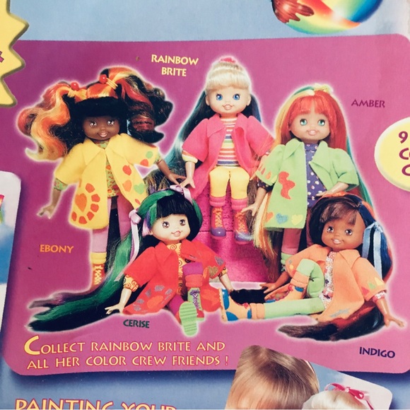 RAINBOW BRITE COLOR GLO DOLL Amber 9” Original Sealed Pack Rare - Picture 9 of 14